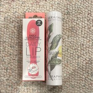 Daily Concepts Lip Scrubber and Seraphine Botanicals Sugar Lemon Set